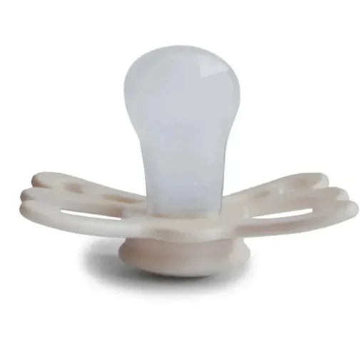Mushie - Chupeta Anatômica de Silicone Borboleta Creme/Blush 2Pk, 6/18M
