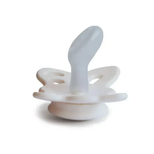 Mushie - Chupeta Anatômica de Silicone Borboleta Creme/Sálvia 2Pk, 0/6M