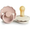 Mushie - chupeta de borracha natural Frigg Daisy, blush/creme, 6/18M