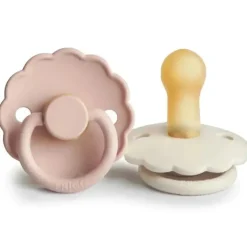 Mushie - chupeta de borracha natural Frigg Daisy, blush/creme, 6/18M