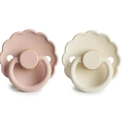 Mushie - chupeta de borracha natural Frigg Daisy, blush/creme, 6/18M