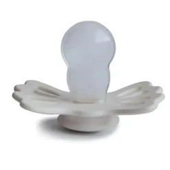 Mushie - chupeta de silicone simétrica Lucky 2Pk, cetim/creme sedoso, 6/18M
