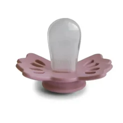 Mushie - Chupeta de silicone simétrica de cedro/rosa bebê 2Pk, 0/6M
