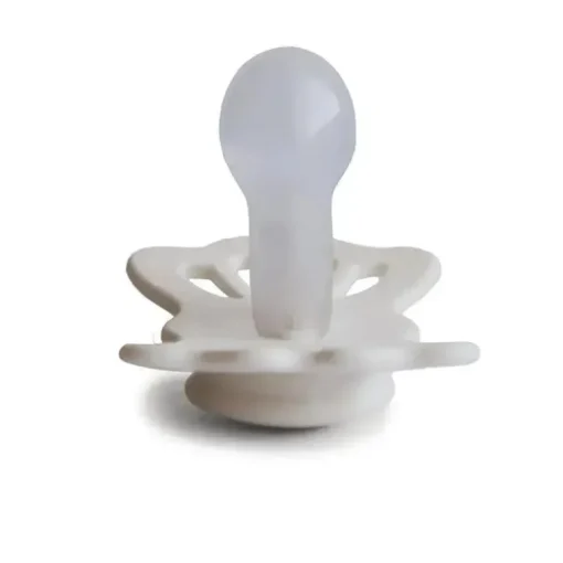 Mushie - chupeta de silicone simétrica Lucky 2Pk, cetim/creme sedoso, 6/18M