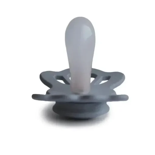Mushie - chupeta de silicone simétrica 2Pk Sage/Great Grey Lucky, 0/6M