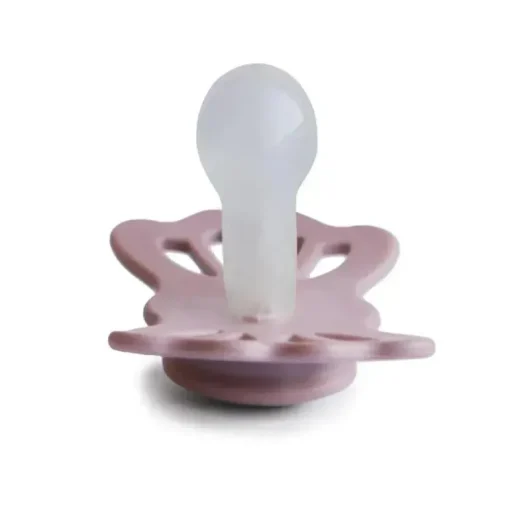 Mushie - chupeta de silicone simétrica Lucky 2Pk, 6/18M, prímula/cinza prateado