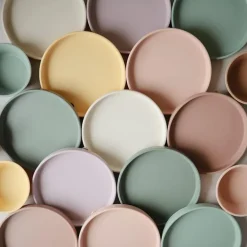 Mushie - Classic Silicone Suction Plate, Powder Blue