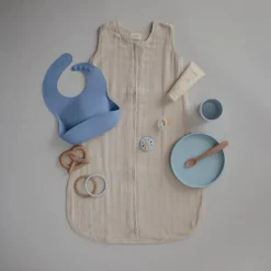 Mushie - Classic Silicone Suction Plate, Powder Blue