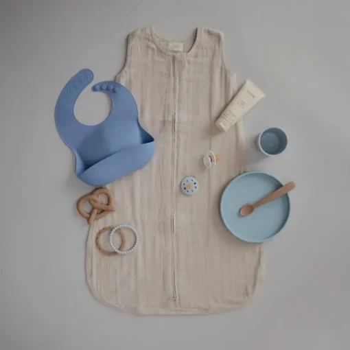 Mushie - Classic Silicone Suction Plate, Powder Blue