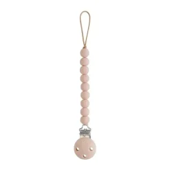 Mushie - clipe de chupeta de silicone Hera, blush