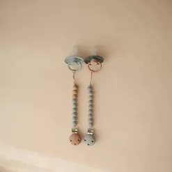 Mushie - Clipe de Chupeta de Silicone Eva, Pedra