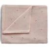 Mushie - Cobertor de bebê de malha Pointnelle, Blush