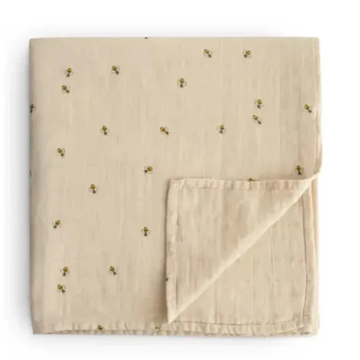 Mushie - Cobertor de musselina de algodão orgânico, Bee
