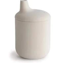 Mushie - Copo com canudinho de silicone, areia movediça