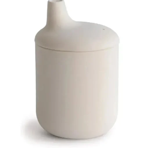 Mushie - Copo com canudinho de silicone, areia movediça
