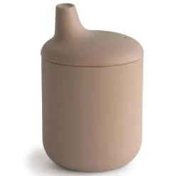 Mushie - Copo com Canudinho de Silicone, Natural