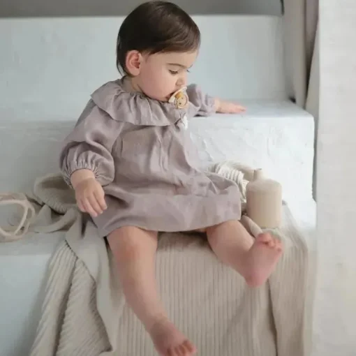 Mushie - Copo com canudinho 100% silicone para bebê, 6 meses ou mais, lilás macio