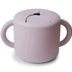 Mushie - Copo de Silicone Baby Snack, Lilás Suave