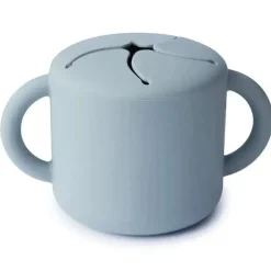 Mushie - Copo de Silicone para Bebês, Pó Azul