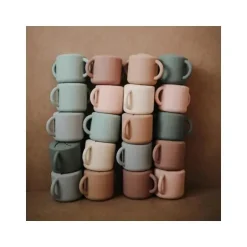 Mushie - Copo de silicone para bebê - Malva Nublado