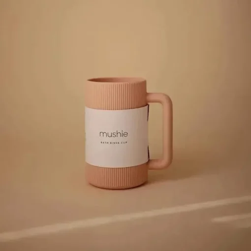 Mushie - Copo para enxaguar banho de bebê, blush