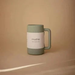 Mushie - Copo para enxágue de banho de bebê, 100% silicone de qualidade alimentar, sálvia