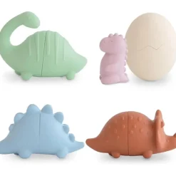 Mushie - Dino Mold Free Bath Play Set, 4 Pack