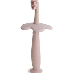 Mushie - Escova de Dentes de Treinamento Infantil Flower, Blush