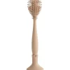Mushie - Escova para mamadeira, silicone macio com base de sucção, natural