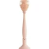 Mushie - Escova para mamadeira, silicone macio com base de sucção, blush
