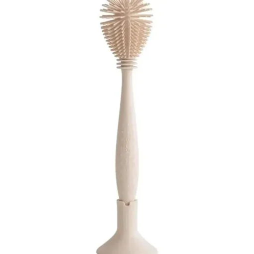 Mushie - Escova para mamadeira, silicone macio com base de sucção, areia móvel
