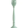 Mushie - Escova para mamadeira, silicone macio com base de sucção, Cambridge Blue