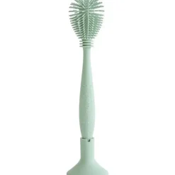 Mushie - Escova para mamadeira, silicone macio com base de sucção, Cambridge Blue