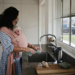 Mushie - Escova para mamadeira, silicone macio com base de sucção, areia móvel