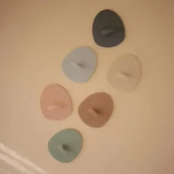 Mushie - escova para touca de banho de bebê, cerdas macias de silicone, pacote com 2, blush/areia móvel