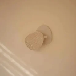 Mushie - escova para touca de banho de bebê, cerdas macias de silicone, pacote com 2, blush/areia móvel
