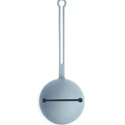 Mushie - Estojo porta chupeta de silicone, azul claro