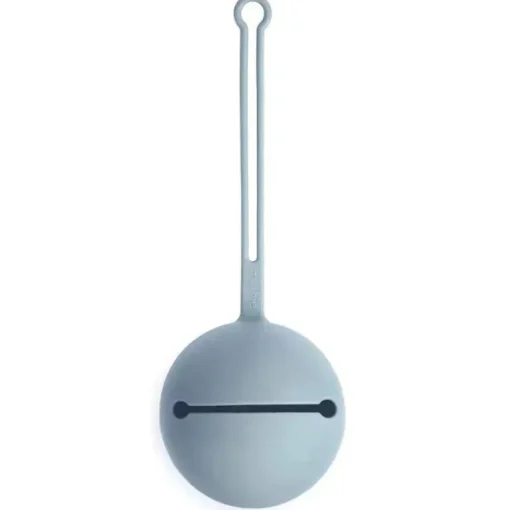 Mushie - Estojo porta chupeta de silicone, azul claro