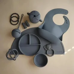 Mushie - Estojo porta-chupeta de silicone, Tradewinds