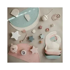 Mushie - Individual de Silicone - Cambridge Blue Confetti