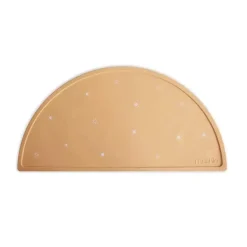 Mushie - Jogo americano de silicone para crianças, design antiderrapante sem BPA, laranja solar