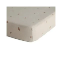 Mushie - Lençol de berço de musselina extra macio (arco-íris)