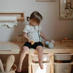 Mushie - Pacote de 4 brinquedos para cupcake de mistura e combinação de silicone, sem molde