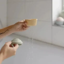 Mushie - Pacote de 4 brinquedos para cupcake de mistura e combinação de silicone, sem molde