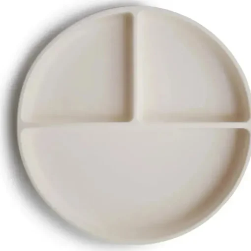 Mushie - Placa de sucção de silicone marfim