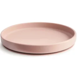 Mushie - Placa de sucção de silicone clássica, design antiderrapante sem BPA, blush