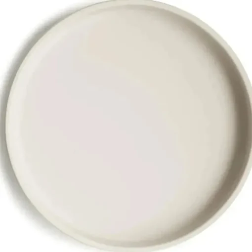 Mushie - Placa de sucção de silicone clássica, design antiderrapante sem BPA, marfim