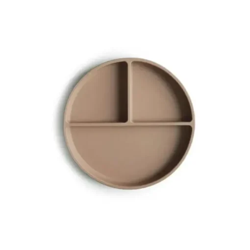 Mushie - Placa de Sucção de Silicone Bebê - Natural