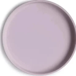 Mushie - Placa de sucção de silicone clássica, design antiderrapante sem BPA, lilás macio