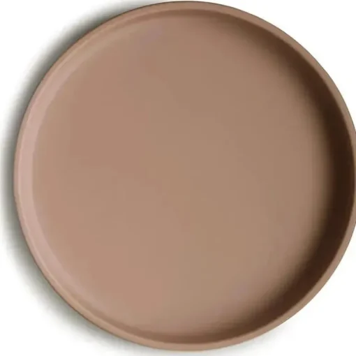 Mushie - Placa de sucção de silicone clássica, design antiderrapante sem BPA, natural